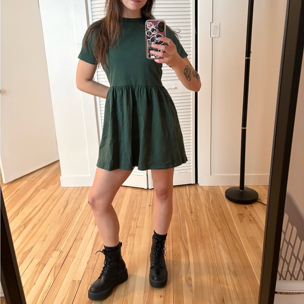 Simons Forest Green Mini Dress